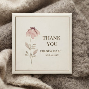 Cottagecore Floral Design Thank You Magnets 