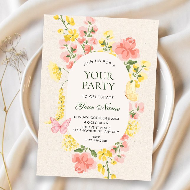 Cottagecore floral garden  invitation (Creator Uploaded)