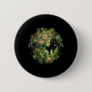 Cottagecore Floral Mother Earth Hippie Nature Eart 6 Cm Round Badge