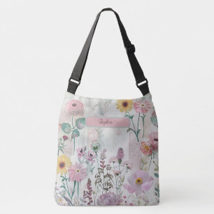Cottagecore Floral Pattern Vintage Botanical Perso Crossbody Bag