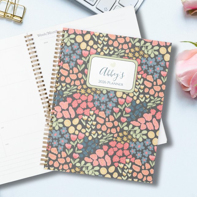 Cottagecore Floral Personalized Planner (Cottagecore Floral Planner for Her)