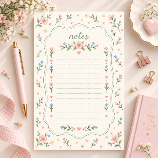 Cottagecore Floral Stationery Paper