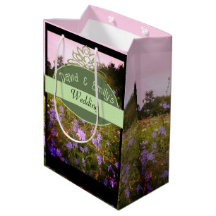 Cottagecore Flower Meadow Wedding giftbag Medium Gift Bag