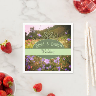 Cottagecore Flower Meadow Wedding Napkin
