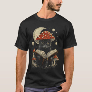 Cottagecore Flower Summer Camping Hippie Cat T-Shirt