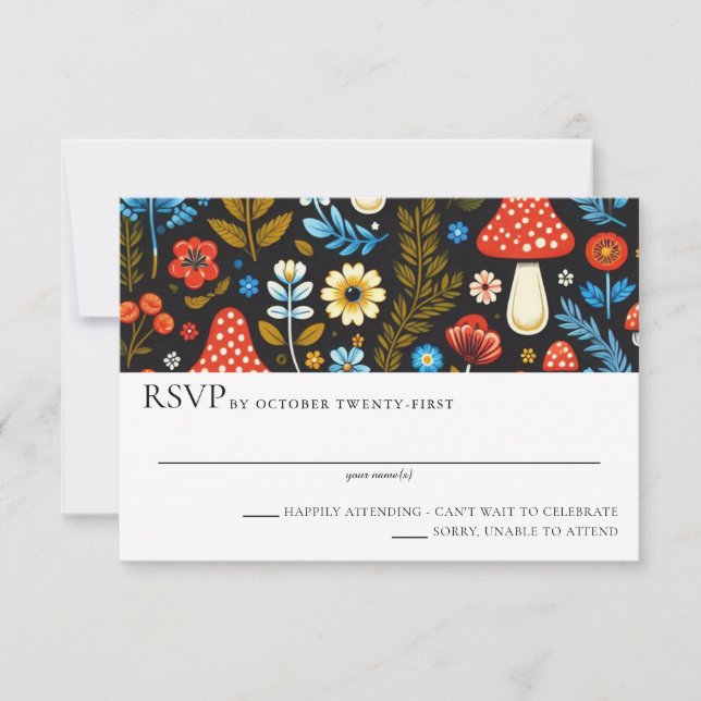 Cottagecore Forest RSVP Card (Front)