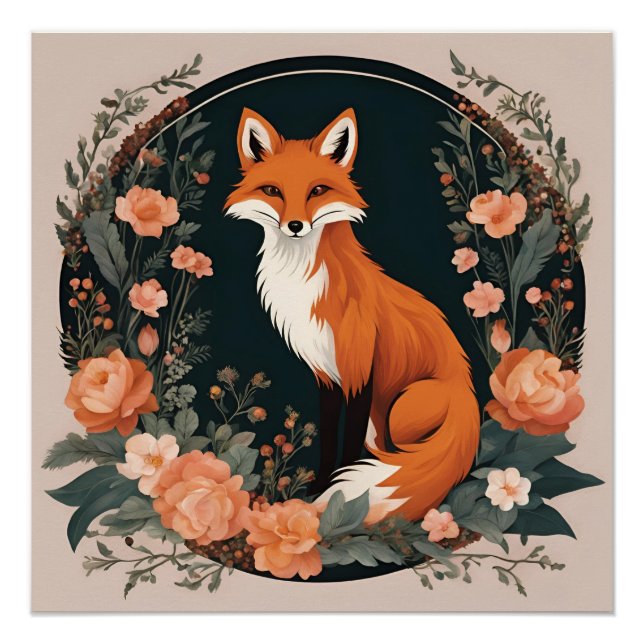 Cottagecore Fox Poster (Front)