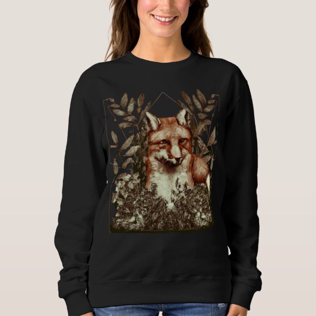 Cottagecore Fox Vintage Sweatshirt (Front)