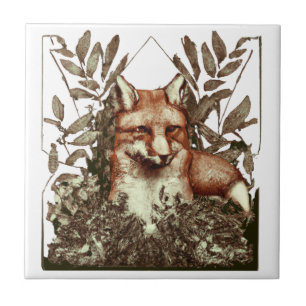 Cottagecore Fox Vintage Tile