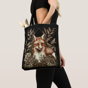 Cottagecore Fox Vintage Tote Bag