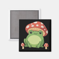 Cottagecore Frog Aesthetic Cute Frog with Mushroom