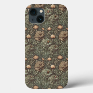 Cottagecore Frog and Mushroom iPhone / iPad case