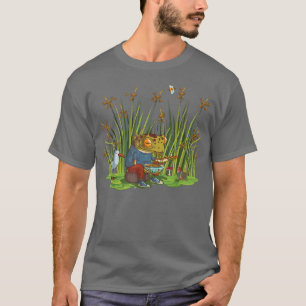 Cottagecore Frog Eating Ramen Noodles Countrycore  T-Shirt