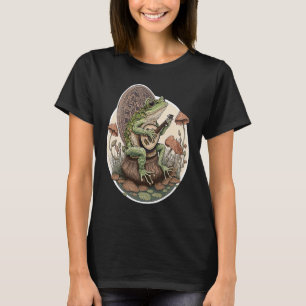 Cottagecore Frog Playing His Banjo T-Shirt