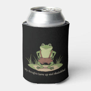 Cottagecore Frog Skedaddle Funny Sarcastic Can Cooler