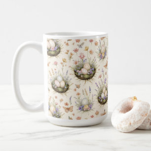  Cottagecore Garden Easter Eggs Nests Vintage Bota Coffee Mug