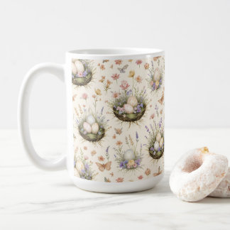 Cottagecore Garden Easter Eggs Nests Vintage Bota Coffee Mug