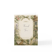 Cottagecore Garden Thank You Folded Card