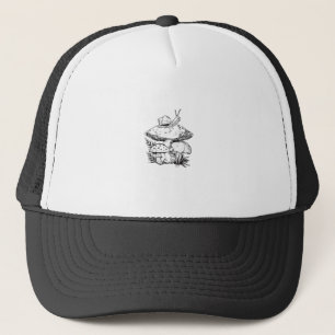 Cottagecore Goblincore Mushroom Snail Trucker Hat