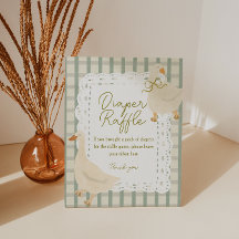 Cottagecore Goose Gingham Diaper Raffle Entry