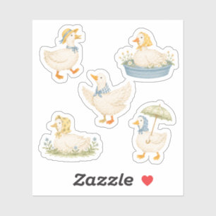 Cottagecore Goose Vintage Watercolor Pattern