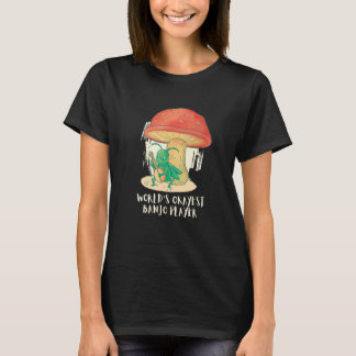 Cottagecore Grasshopper World's Okayest Banjo Play T-Shirt