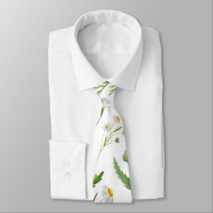 Cottagecore Green Woodland Forest Pattern Wedding Tie