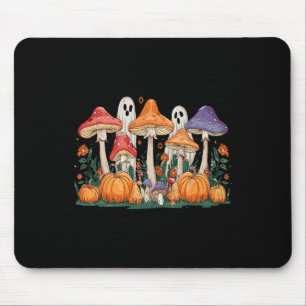 Cottagecore Halloween Ghost Mushroom Product Mouse Pad
