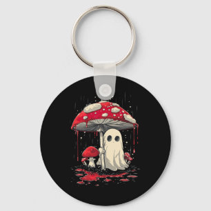Cottagecore Halloween Shirt Ghost Mushroom Spooky  Key Ring