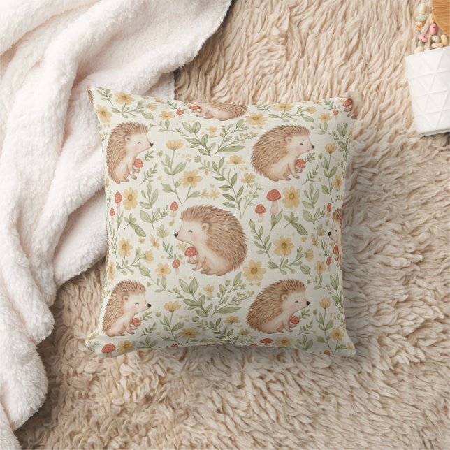 Cottagecore Hedgehog Cushion (Blanket)