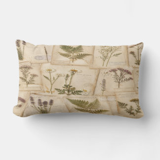Cottagecore Herbarium Pillow