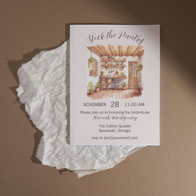 Cottagecore Kitchen Bridal Shower Invitation (Creator Uploaded)