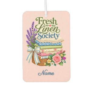 Cottagecore Laundry Lavender Floral Linens Car Air Freshener