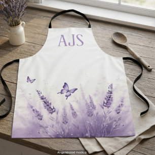Cottagecore Lavender Butterfly Mother's Day Gift Apron