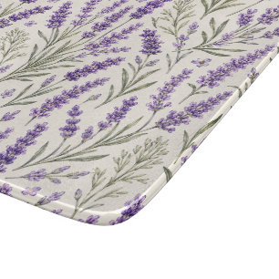 Cottagecore Lavender Sprig Botanical Cutting Board