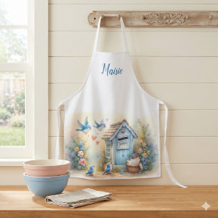 Cottagecore Love Letters Bluebird Mailbox Apron
