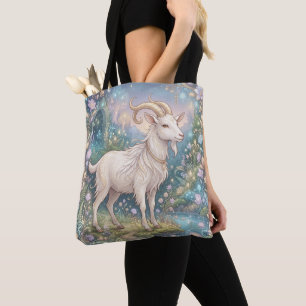 Cottagecore Lucky Capricorn Zodiac Birthday Tote Bag
