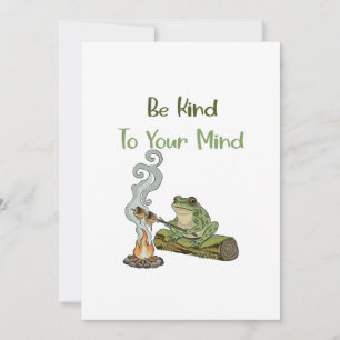 Cottagecore Mental Health Self-Care Frog Invitation
