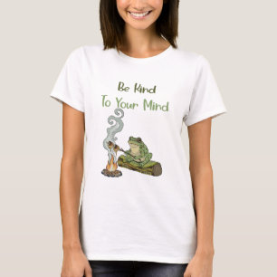 Cottagecore Mental Health Self-Care Frog T-Shirt