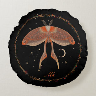 Cottagecore Moth Personalised Throw Pillow