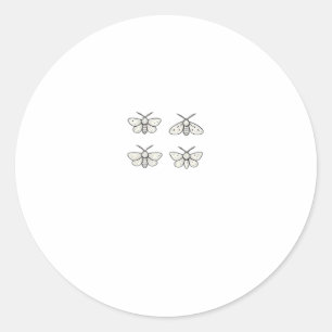 Cottagecore Moths Classic Classic Round Sticker