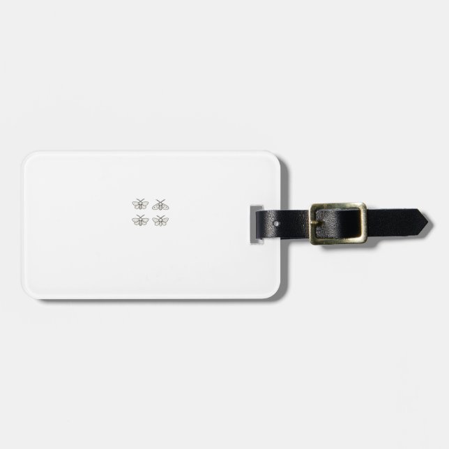 Cottagecore Moths Classic Luggage Tag (Front Horizontal)