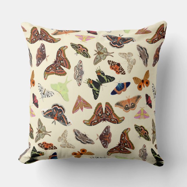 Cottagecore Moths  Cushion (Front)