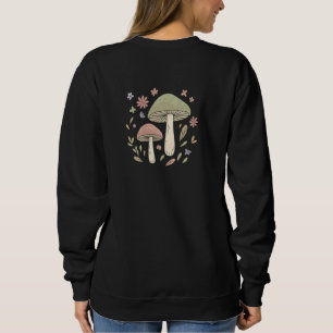 Cottagecore Mushroom Botanical Graphic Sweatshirt