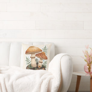 Cottagecore Mushroom Botanical Nature Aesthetic Th Cushion