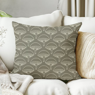 Cottagecore Mushroom in Modern Farmhouse Sage Cushion