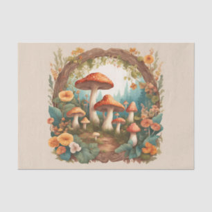 Cottagecore Mushrooms Decoupage Tissue Paper