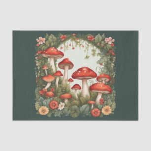 Cottagecore Mushrooms Decoupage Tissue Paper