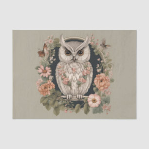 Cottagecore Owl Decoupage Tissue Paper