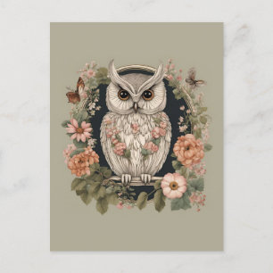 Cottagecore Owl Postcard